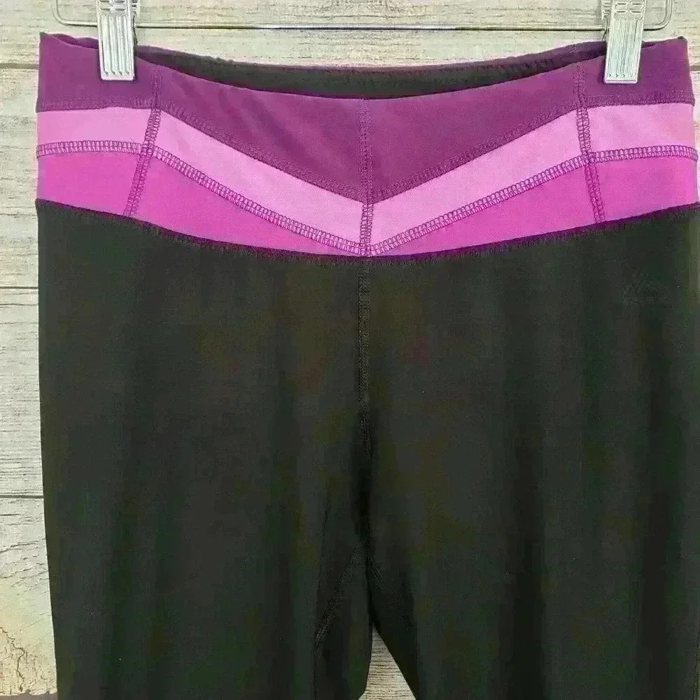 Reebok women's rbx cropped black leggings with purple waistband size medium - Picture 10 of 12